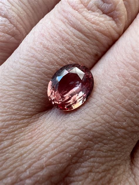 natural unheated padparadscha sapphire  carats stone  grs