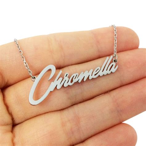 Cursive Name Necklace Custom Name Necklace Tiny Name | Etsy