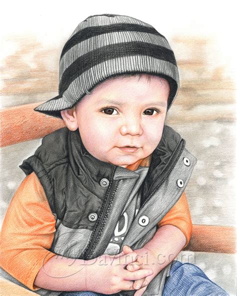 Custom Color Pencil Portrait From Your Photo, Personalized Pencil ...