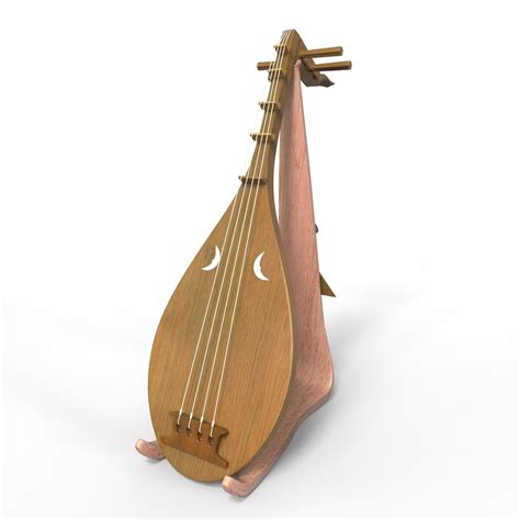 3d Biwa Music Instrument