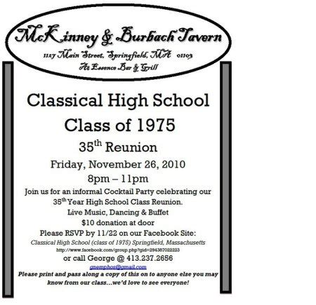 Classical High School Alumni, Yearbooks, Reunions - Springfield, MA ...