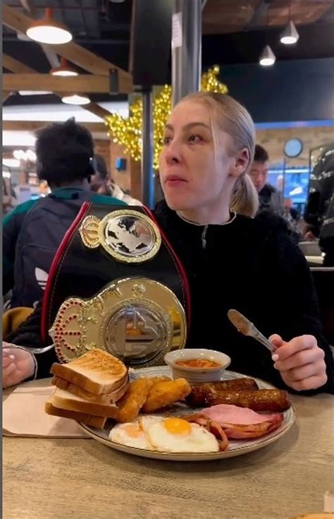 Astrid Wett's face is 'healing good' as she lugs winning belt through