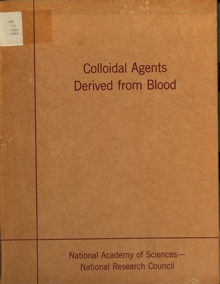 Colloidal Agents Derived From Blood | The National Academies Press