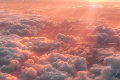 Premium AI Image | A pink sky above the clouds