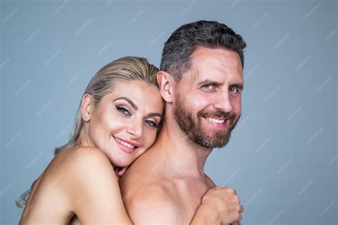 Premium Photo | Happy sensual undressed couple naked woman embrace bare