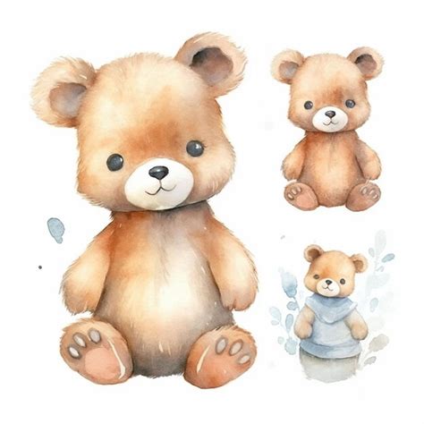 Premium Photo | Photo watercolor bear