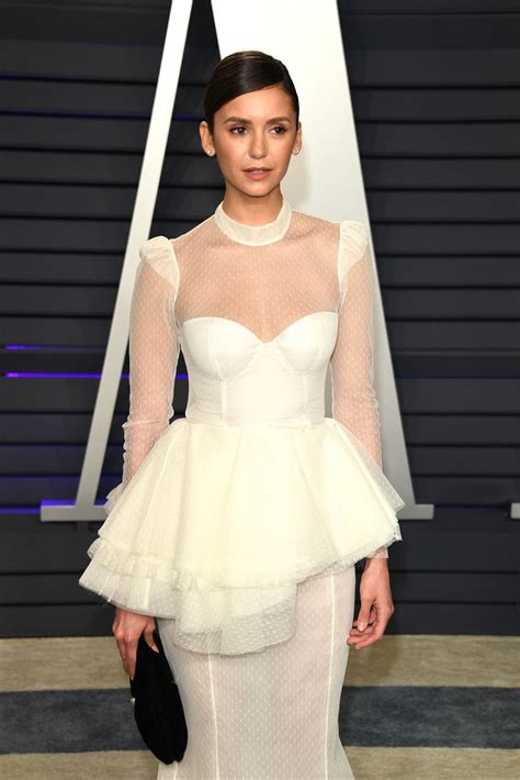 Nina Dobrev Sexy in White at Oscar Party | #The Fappening