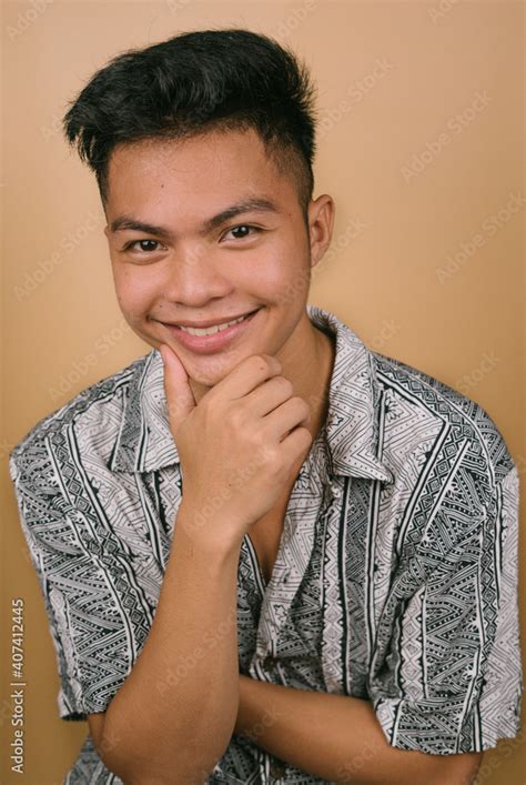 Amazing Portrait Shot a Handsome Filipino Male Model in the Philippines. Serious Asian Guy ...