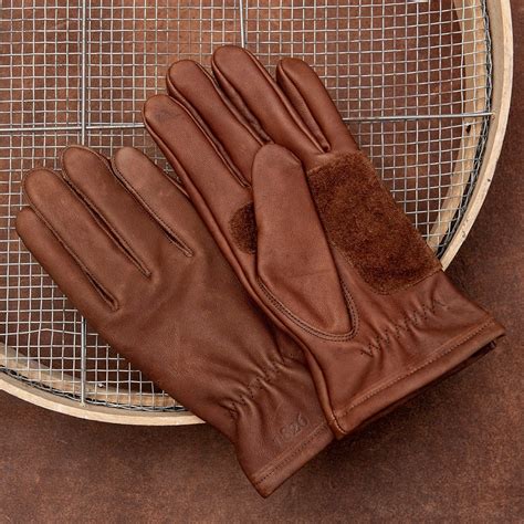 Buy Leather gardening gloves lined - brown: Delivery by Waitrose Garden