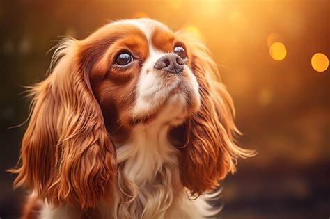 Premium Photo | Cute beautiful Cavalier King Charles Spaniel dog ...