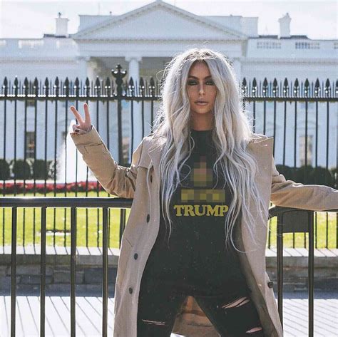 Aubrey O'Day Wears Anti-Trump Top in Front of White House