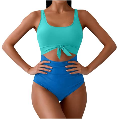 Women's One Piece Slim Swimsuit Tummy Conservative Bathing Suit Cutout