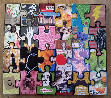 The altered puzzle I made for my sister for xmas. | Collaborative art ...