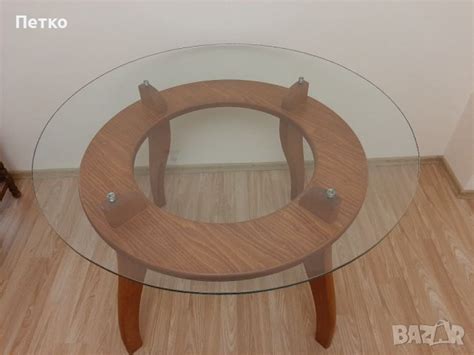 Дървена маса със стъкло в Маси в с. Белозем - ID38287262 — Bazar.bg