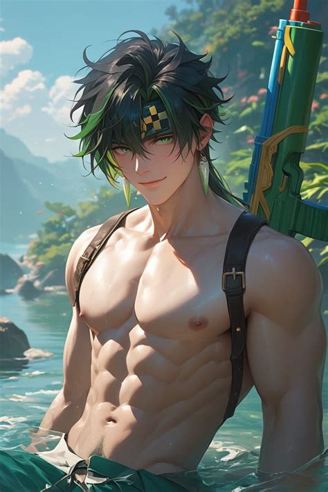 Pin by Yurric Apostol on Genshin in 2025 | Anime guys shirtless