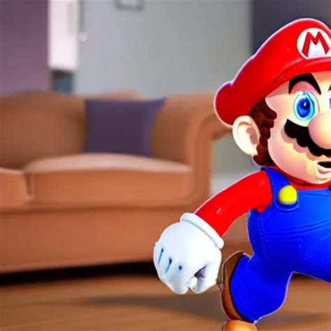 mario playing PS5 | OpenArt