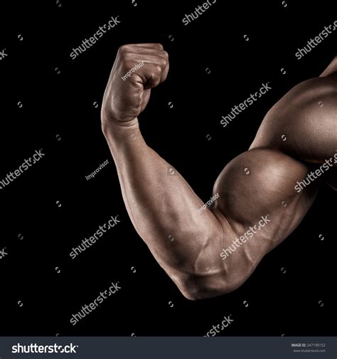 closeup power fitness mans hand strong stock photo edit