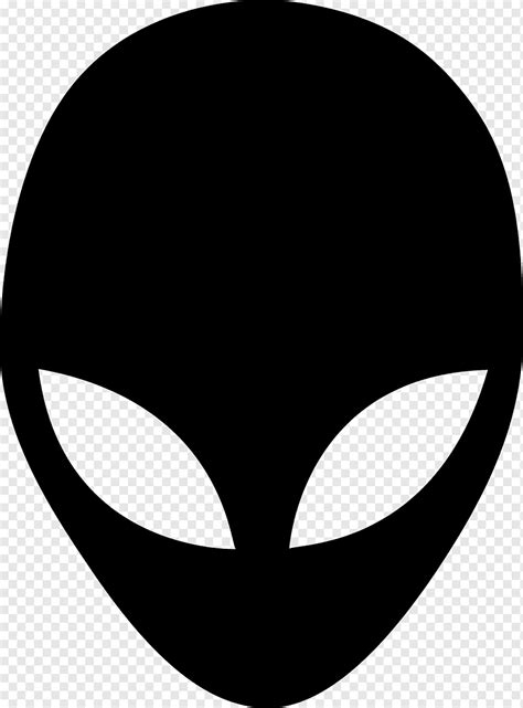 Alien, Alienware, face, monochrome, head png | PNGWing