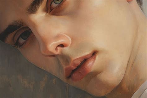 men painting portrait skin  photo illustration rawpixel