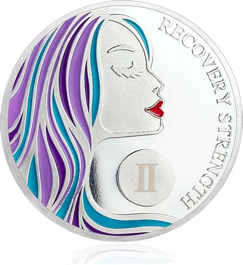 Moneda de sobriedad de 2 años de sobriedad para mujer sobriedad, ficha