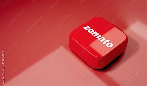pune india september  zomato food delivery app logo icon  red