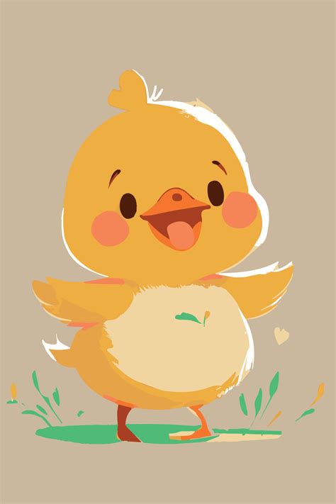 Cute Baby Duck Drawing