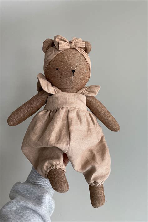 Modern Handmade Heirloom Cloth Teddy Bear Doll | Handmade kids toys