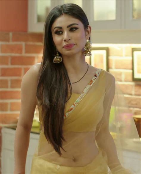 Mouni Roy in Transparent Yellow Saree and Sleeveless Blouse : u/tharki
