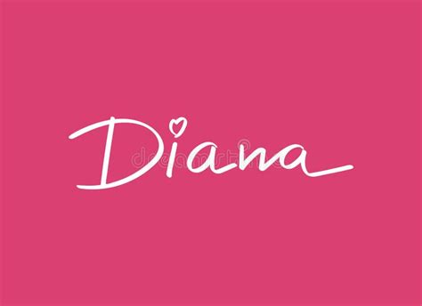 Female Name Diana Calligraphy. Girls Name Handwritten Lettering ...