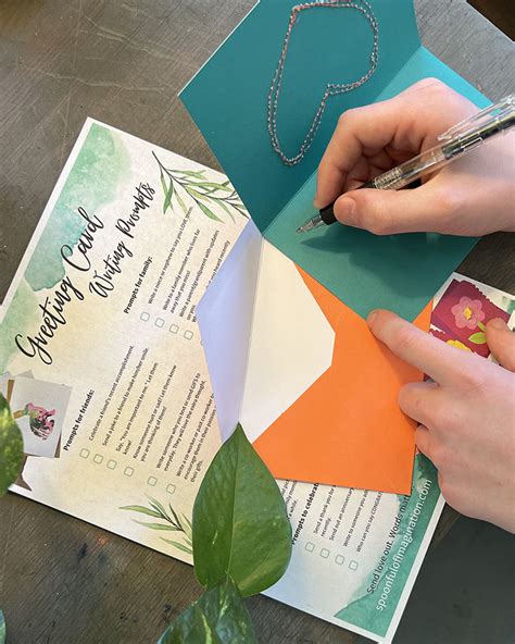 greeting card writing prompts spoonful  imagination