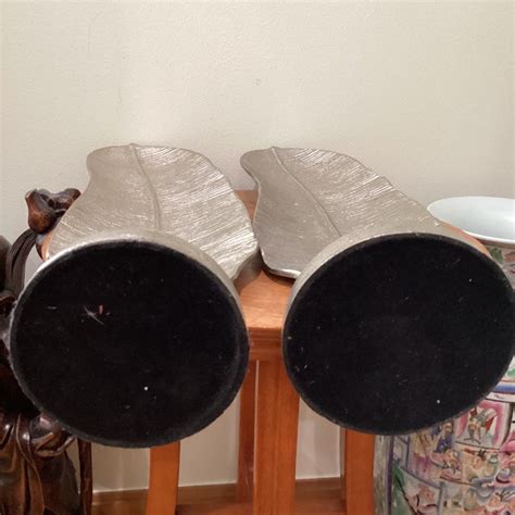 Mid Century Modern Pair of Extra Large Silver Metal Quill Sculptures ...