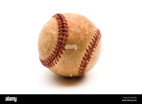 white leather baseball   res stock photography  images alamy