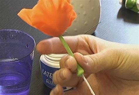 керамическая флористика Мак из полимерной глины часть 3