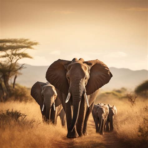 Elephants grassland wildlife outdoors. | Free Photo - rawpixel