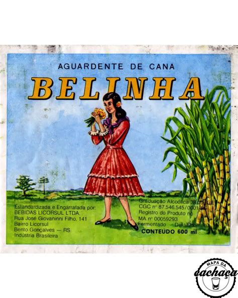 Rótulo Belinha - Mapa da Cachaça