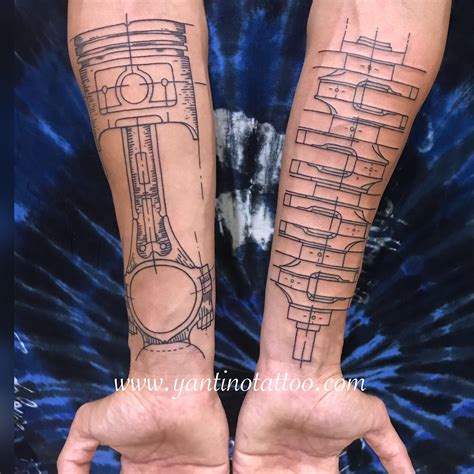 Just done for today piston tattoo,shokbeker tattoo in 2020 | Piston ...