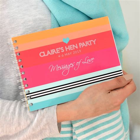 personalised hen party guest book hen party book hen party keepsake