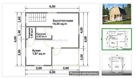 Чертеж дома из бруса: точность составления технического документа ...