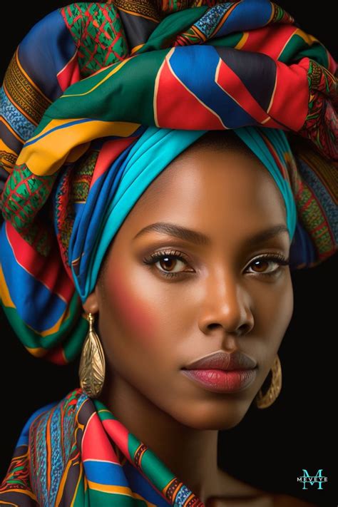 an african woman wearing a colorful head scarf
