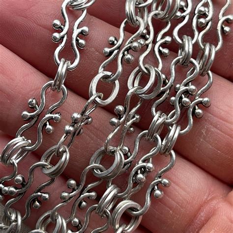Antique Silver Chain Silver Infinity Chain Antique Silver - Etsy