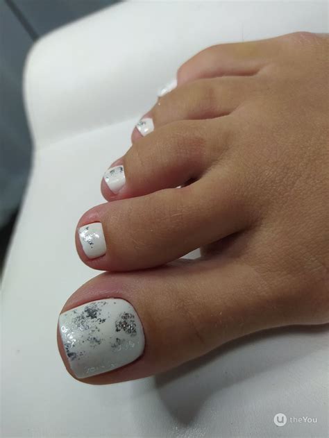 French Pedicure - 173 Photos of Works - French Toe Nails