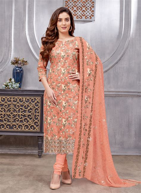 designer salwar kameez white plain color indian churidar pants