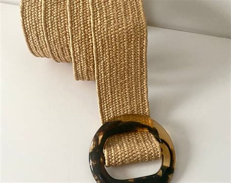 Raffia Belt. Brown Raffia Belt. Round Raffia Belt. Summer Raffia Belt ...