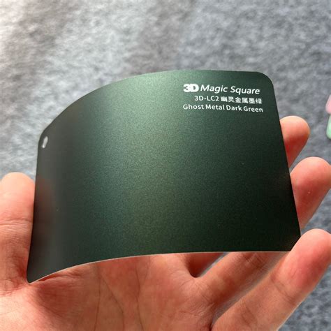 ghost metal dark green color auto vinyl wraps premium color wrap