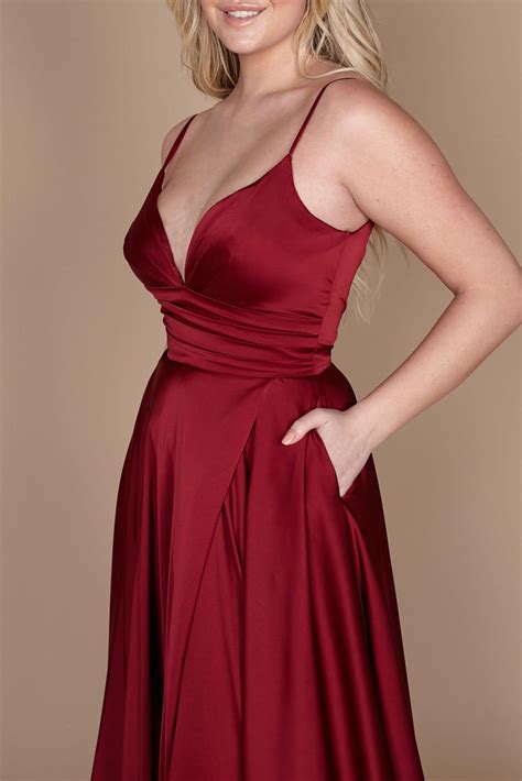 Navy Dylan & Davids Long Spaghetti Strap Prom Formal Gown - Formal