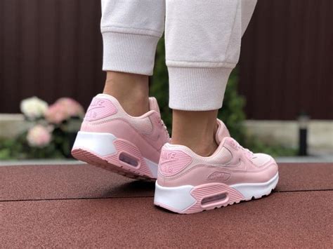 Женские кроссовки Nike Air Max 90 (пудровые/розовые) стильные модные ...