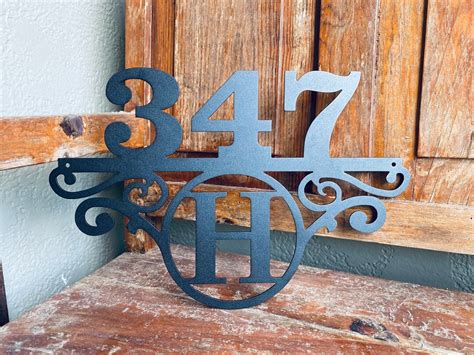 Personalized Home Address Sign, Address Monogram, Custom Metal Address ...