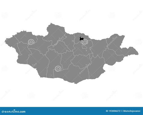 Location Map of Darkhan-Uul Province Stock Vector - Illustration of ...