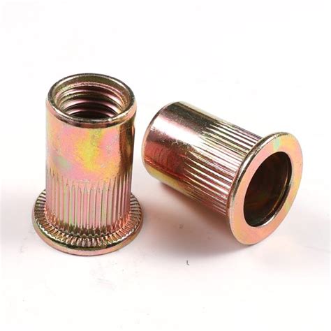 flat head ribbed threaded insert rivet nut stainless steel china flat