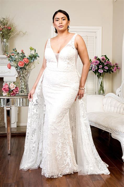 Ivory Simple Long Sleeveless Mermaid Wedding Gown - Wedding Dresses